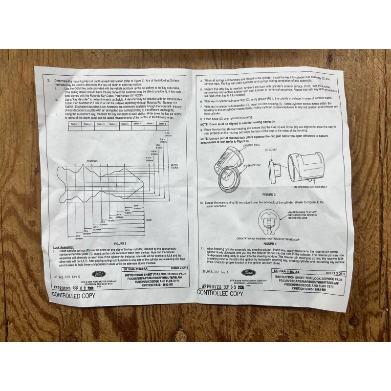 Motorcraft FORD 2000-2019 Motorcraft Ignition Lock Cylinder Kit SW6285 5S4Z11582BB