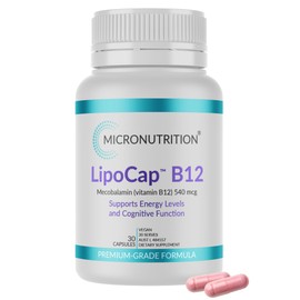 MICRONUTRITION LipoCap Vitamin B12 Supplement, Metabolically Active, Optimal Absorption, 30 Vege Caps