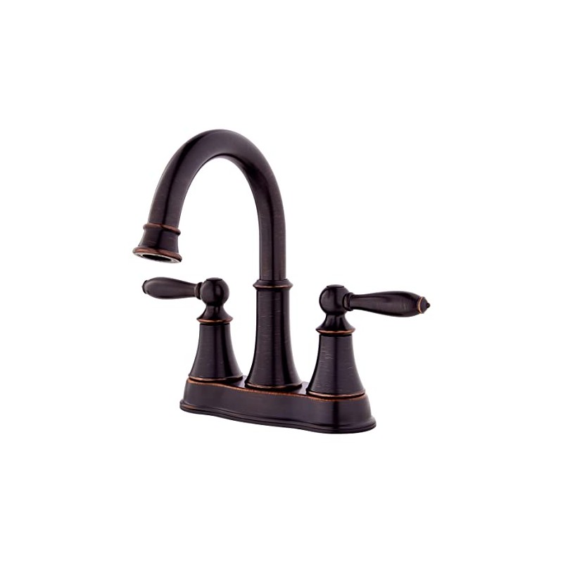 Pfister Courant Bathroom Sink Faucet, 4-Inch Centerset, 2-Handle, 3-Hole, Tuscan