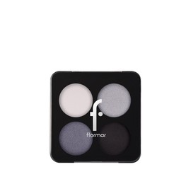 Flormar Colour Eyeshadow Palette Fine Texture & Mat/Shimmer 4 Eyeshadow Palette 002 - Black Dust