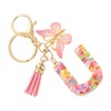 SUIKIHUM Initial Letter Keychains, (10.5cm/4.13" Mini Letter Butterfly KeyChain) Resin