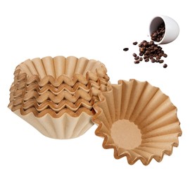 200 Pcs Brown Coffee Filters for Ninja Coffee Maker, Disposable Thicken Unbleached Paper Coffee Filters Basket, Compatible with Ninja Pod and Grounds for Commercial Home Smoother Taste