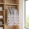 50 Pcs White Plastic Windproof Hanger Hooks Clothes Hanger Buckle