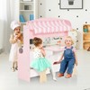 Costzon Kids Kitchen Playset, Double-Sided Wooden Play Kitchen Toy Set