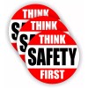 Unbranded/Generic 3pcs Think Safety First Hard Hat Stickers / Helmet Decals Emblems Labels Badges