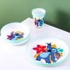 Stitch 3pcs Reusable Bicolor Premium Kids Dinner Tableware Set Plate,
