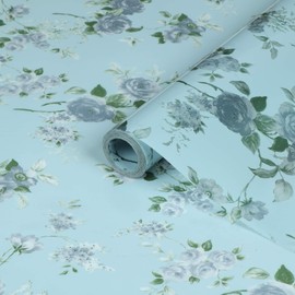 CVANU Privacy Window Film Printed Green Flower Window Frosting Film Window Sticker Frosted Vinyl Sheets for Front Door/Bathroom/Sidelight/Small Windows, 24''x36''