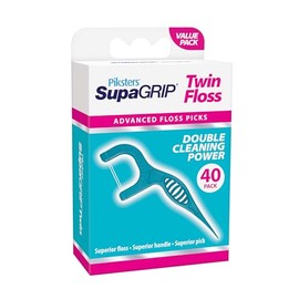 Piksters SupaGRIP Twin Floss Picks (Pack of 40)