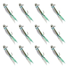 YZD Silverside Minnow Crappie Jig 12pcs (Green)