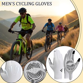 Men Bike Gloves, Shockproof Breathable Women Men Bikes Gloves, Touchscreen Road Racing Gear Outdoor Sports Accessories for Cyclists Teens Athletes Friends Family