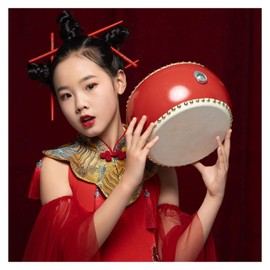 ZuoMei Taiko Drum Set, Musical Instrument, Raised Drums, Cheering Goods, Party Goods, Kids Percussion, Parent-child Activities, Children's Music Awareness Practice, Genuine Musical Instrument, Cowhide