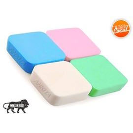 Ankita Facial Cleansing Sponge | Make Up Washing Pad | Make Up Cleanser 100 | Multi Color(Pack of 4) by Chhavi Creation |