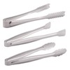HINMAY Small Serving Tongs Set 6-Inch Appetizer Tongs Stainless Steel