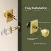 Moquin Brushed Gold Door Knob with Lock, Gold Zinc-Alloy Heavy