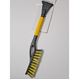 Shell LIGHTWEIGHT 24" Snowbrush W/ Bear Claw Car Ice Scraper - Yellow / Grey