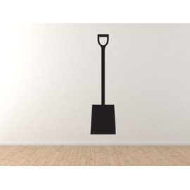 Garden Instruments #5 - Shovel Spade Digging Tool Land - 45" Black Wall Vinyl Decal Decorative