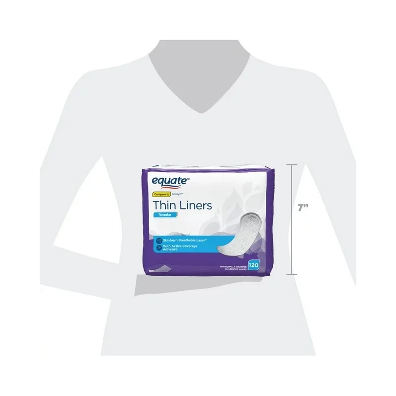 EQUATE 720 Ct Equate Thin Daily Liners SkinFresh Breathable Layer