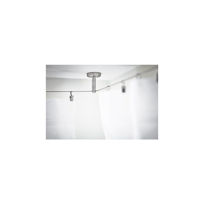 Dignitet Stainless Steel Support/Corner Fixture for Curtain Wire Pack of