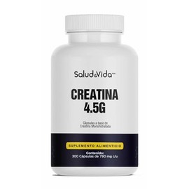 Creatina Monohidratada 4.5g - 300 Cápsulas - Suplemento Alimenticio - Sin Gluten - S&V