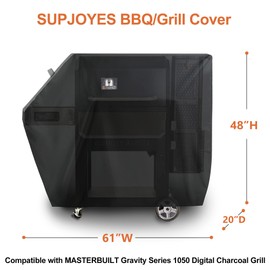 SUPJOYES Grill Cover for Masterbuilt 1050 Charcoal Grill, Heavy Duty Waterproof BBQ Accessories for MB20081220 Gravity Series Smoker