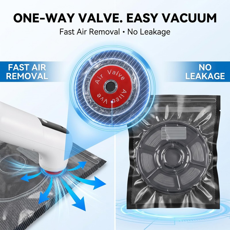 2 in 1,3D Filament Storage Vacuum Bags Kit with Electric