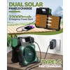 Maraiss 22000mAh Camping Solar Fan, Dual-Panel Rechargeable Solar Powered Fan
