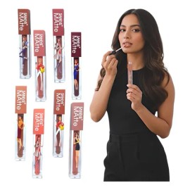 Set 8 Labiales Liquidos De Moda Matte Textura Suave Intensos                                                                                          