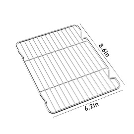Zacfton Stainless Steel Cooling Racks, Set of 3, 8.6L x 6.2W x 0.5H Inch, Wire Racks for Cooking, Baking, Roasting, Grilling, Dishwasher Safe