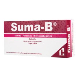 Suma-b Solución Inyectable 100 Mg/50 Mg/10 Mg/2 Ml, 5 Ampolletas 2 Ml + 5 Jeringas 3 Ml