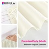 RIMELA Bed Skirt King Size Ivory 18 Inch Drop, Wrap