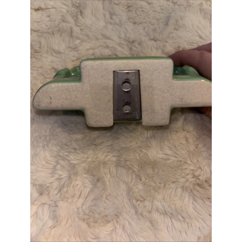 Chandler Vintage Soap Dish Holder Porcelain Wall Mount Jadeite Green