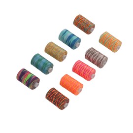 AUNMAS 10Pcs Embroidery Machine Thread, 6 x 3.3cm Polyester Variegated Diverse Colors Polyester Thread Sewing Machine Thread Decorative Stitching
