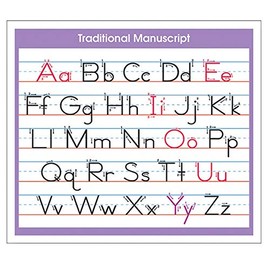 North Star Teacher Resources Adhesive Traditional Manuscript Desk Prompt, Pack of 36