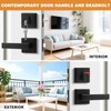 Probrico 2Pack Matte Black Exterior Door Handle with Single Cylinder