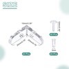 sourcing map 20 Set Acrylic Corner Bracket, L-Shaped Corner Connector