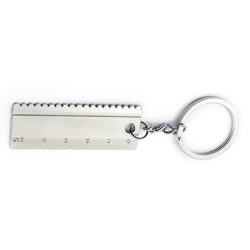 Komonee 10 x Ruler Metal Hand Tool Keychain – Novelty