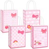 HIYZI 24 PCS Pink Kitty Themed Party Paper Bag Set