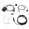Throat Mic Earpiece 7.1mm Plug with Finger PTT Portable for