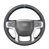 MEWANT DIY PU Carbon Fiber Black Artificial Leather Steering Wheel