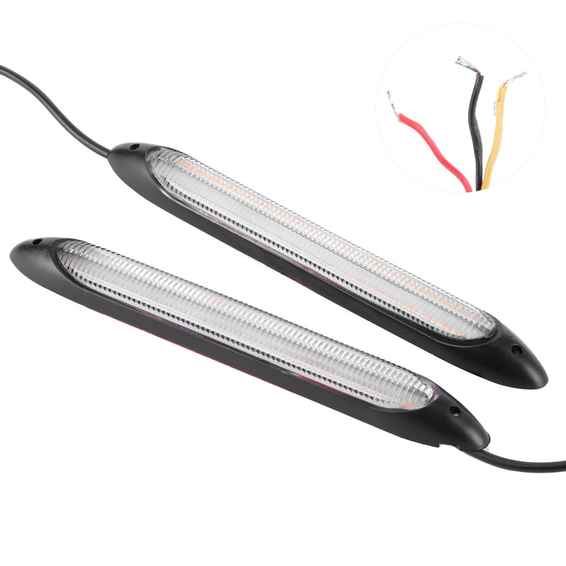 Pair of LED Daytime Running Lamp Strip Turn Signal White