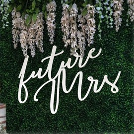 Future Mrs Wooden Wedding Sign - Engagement party, premarital bachelor party,Bridal Shower Decor, Engagement Party Decoration,Rustic Wood Sign for Bride, Wedding Wall Art theme party photo booth