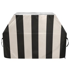 WELLDAY Black White Stripe Grill Cover 65 inch BBQ Gas Grill Cover, Waterproof Rip-Proof and Anti-UV Barbecue Cover for Weber Char-Broil Nexgrill Grills and More
