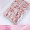 AddFavor 120pcs Pink Press on Toenails for Women, Toe Nail