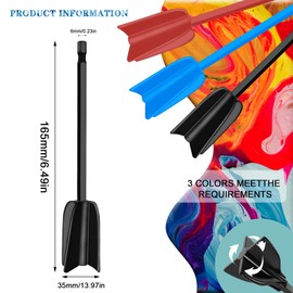 CHRI Drill Whisk Epoxy Resin Stirring Rod 6 Pieces Paint Stirrer Epoxy Mixer Stirring Rod Drill Paint Mixer for Mixing Epoxy Resin Paint Painting Ceramic Glaze