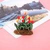 1:12 Miniature Dollhouse Flower Tulip Decoration Garden Room Decor Accessory