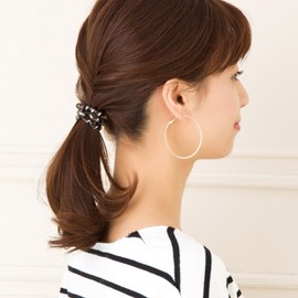 JewelVOX Hair Accessories, Hair Elastics, 4-Piece Set, Spring, Metallic Color, Adult, Stylish, Rubber