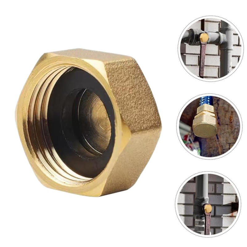 BESPORTBLE Versatile Brass End Caps 6 Pack for Tubes Leakproof