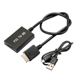 Jerilla PS2 to HD Converter, PS2 to HD Audio Video Converter Adapter Cable 1080P Cable Connector for PS2 Console, HDTV/Monitor/Projector