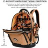 Tool Bag Backpack, 75 Pockets & Loops Canvas Heavy Duty