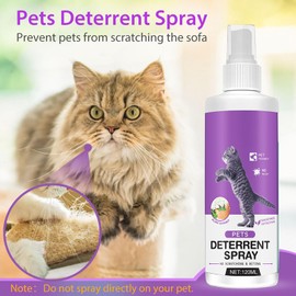 Cat Deterrent Spray, Natural Safe Cat Repellent Indoor Spray for Furniture, Effective Training Aid for Pet Behavior Training, Prevent Cats Scratching Plants & Furniture, Non-Toxic